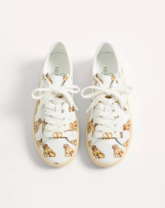 Valentino Royco Sneaker In Nappa Calfskin With Petit Charles Pattern - Image 5